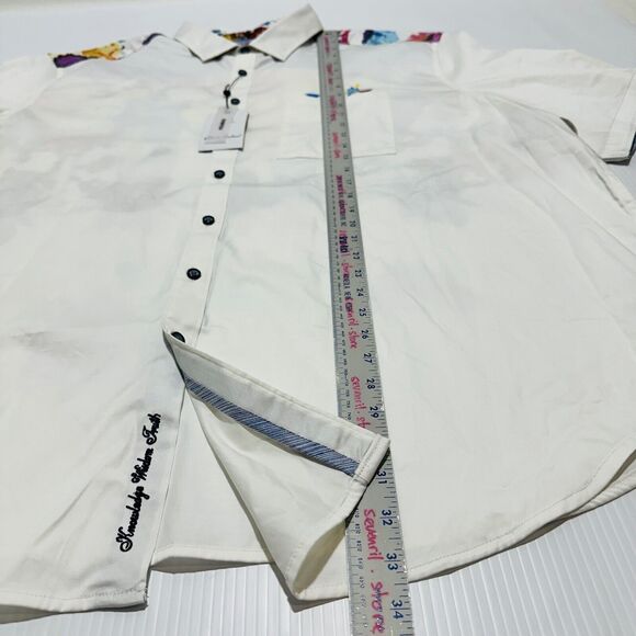 Robert Graham Splashdown Sport Shirt Men's 3XL White Multi Tiki Drinks Button-Up - Picture 9 of 16